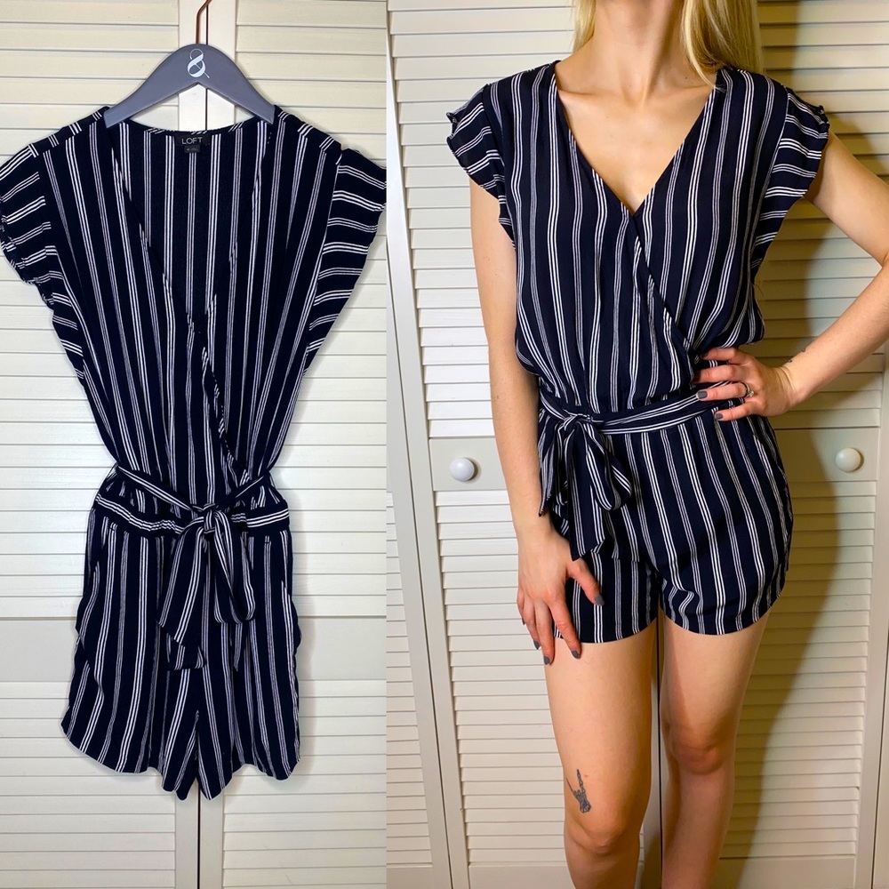 Loft Striped Romper